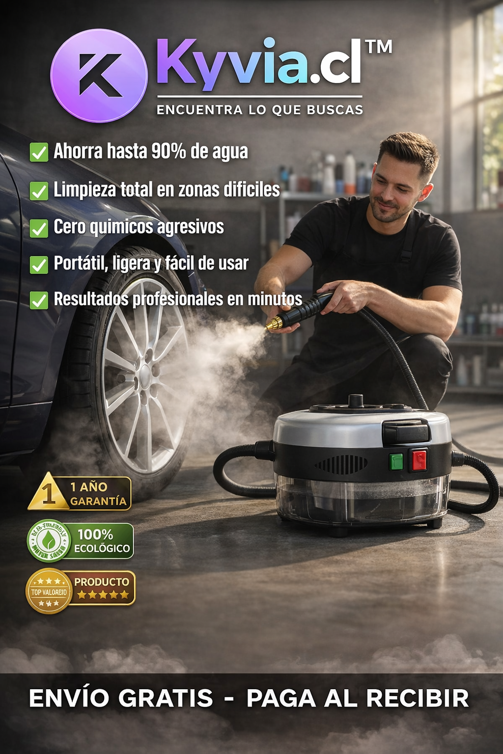 EasyWash®: Maquina Limpiadora a Vapor - 2500w 50% OFF